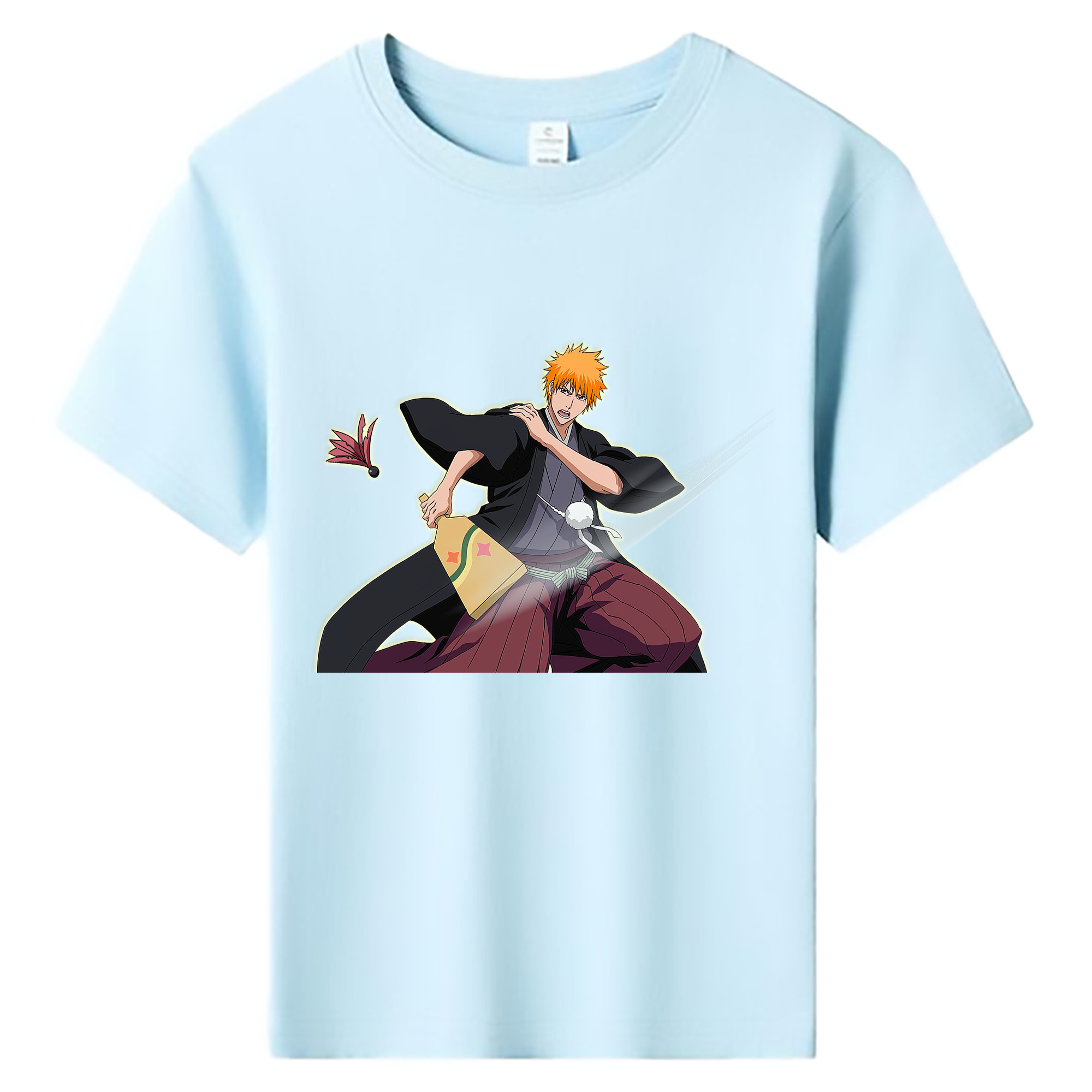 （画像用） ブリーチ 黒崎一護（くろさき いちご）BLEACH Kurosaki Ichigo 綿100％キッズTシャツ（フロントプリント）